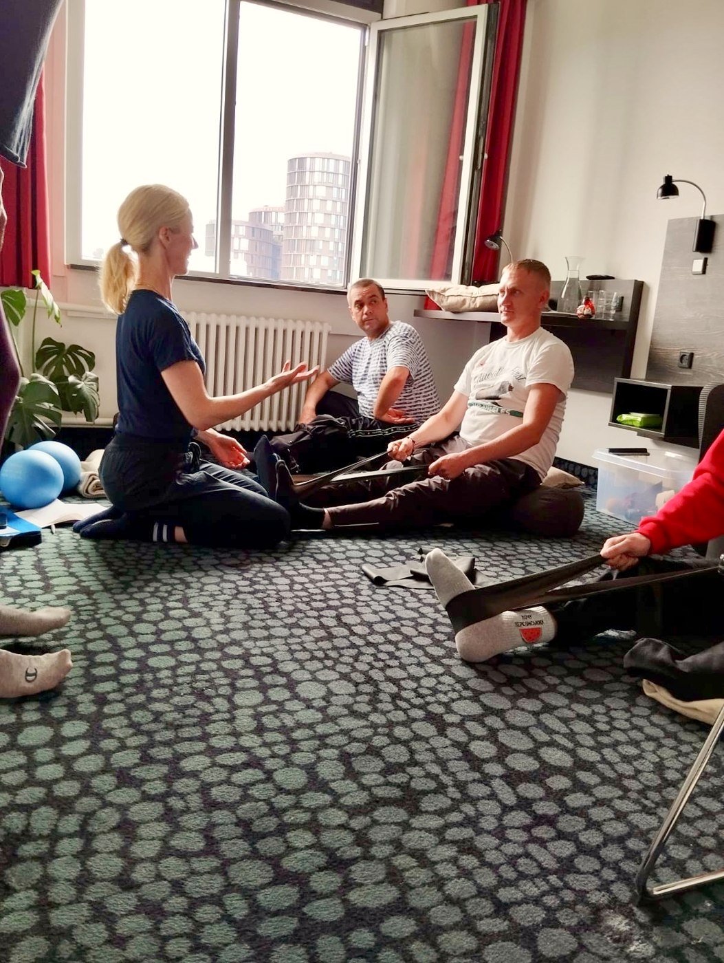 Malou Deichmann leading a movement session