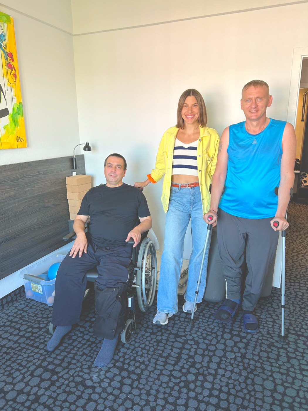 Tanya with two participants after a session